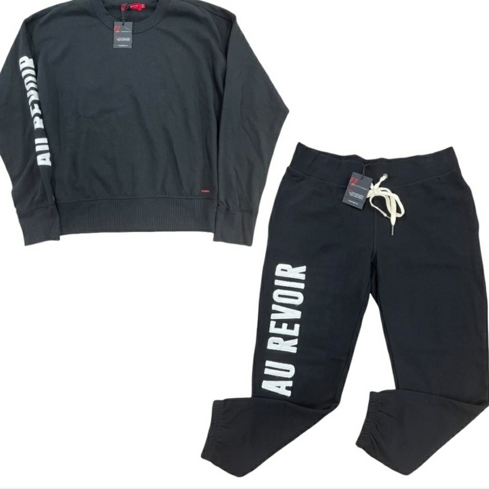 N:Philanthropy Au Revoir Black Small Sweatshirt & Jogger Set nwt
